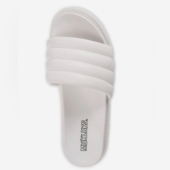 Muk Luks Sun Catcher sandals wms white 7 - Picture 3 of 6